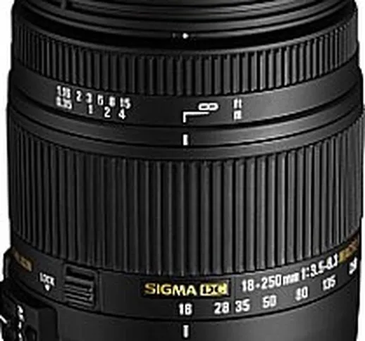  18-250 mm F3.5-6.3 DC HSM OS Macro 62 mm Obiettivo (compatible con Canon EF) nero