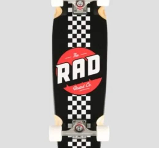 RAD Board Co. Cali Checker Stripe 9.125" Cruiser Completo nero