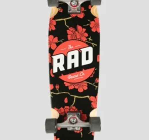 RAD Board Co. Cali Checker Blossoms 9.125" Cruiser Completo nero