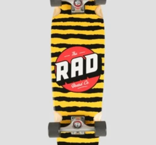 RAD Board Co. Cali Stripe 9.125" Cruiser Completo giallo