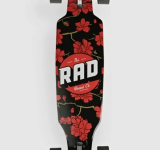 RAD Board Co. Cherry Blossom Drop Through Longboard Completo nero