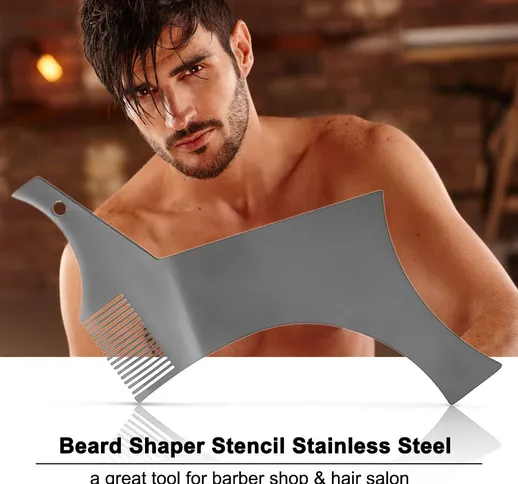 Stencil per modellare la barba Guida per modellare la barba in acciaio inossidabile e stru...