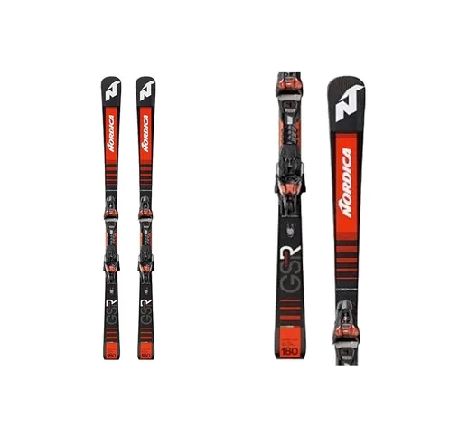 Sci Nordica Doberman GSR Rb Fd + attacchi Xcell 14 Fdt (Colore: nero-rosso, Taglia: 185)