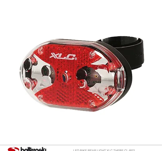 Luce posteriore bici LED XLC Thebe CL-R02 (Colore: unico, Taglia: UNI)