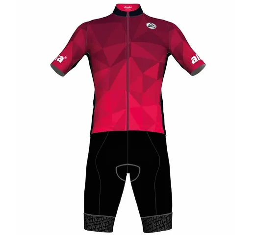 Completo Bici Alka (Colore: rosso-nero, Taglia: M)