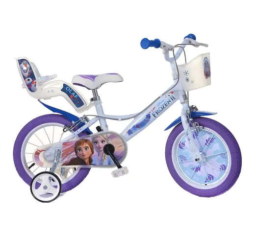 Bicicletta Dino Bikes Frozen 14'' (Colore: violet-white-blue, Taglia: UNI)