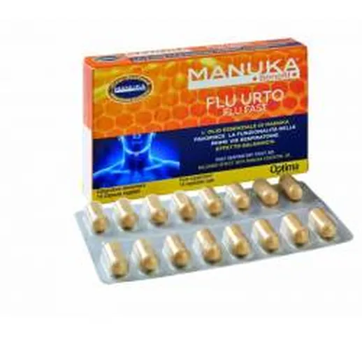  Manuka Benefit Flu Urto Integratore per la Respirazione 16 capsule vegetali