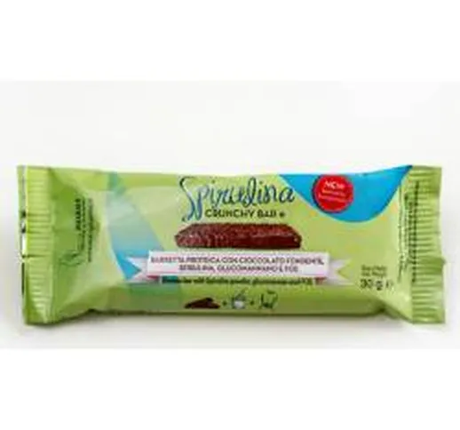 Spirulina Crunchy Bar Barretta Proteica con Spirulina Glucomannano e Fibre Prebiotiche 30...