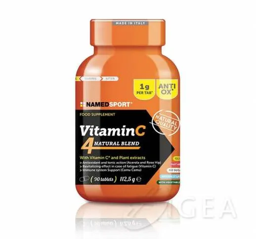 Vitamin C 4Natural Blend Integratore Vitaminico per Sportivi 90 compresse