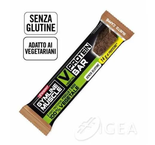  Gymline Muscle Protein Bar Vegetale Barretta per Sportivi Proteica Gusto Caffè 60 g