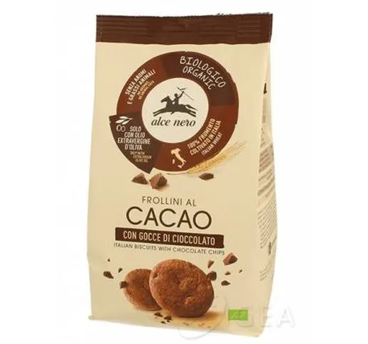  Frollini al Cacao con Gocce di Cioccolato Bio 250 g