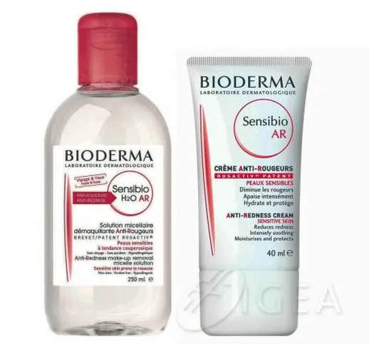 Bioderma Sensibio AR Pack Crema 40 Ml + Struccante H2O 250 Ml