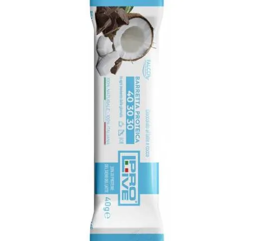  40 30 30 Barretta proteica gusto cioccolato al latte e cocco 40 g