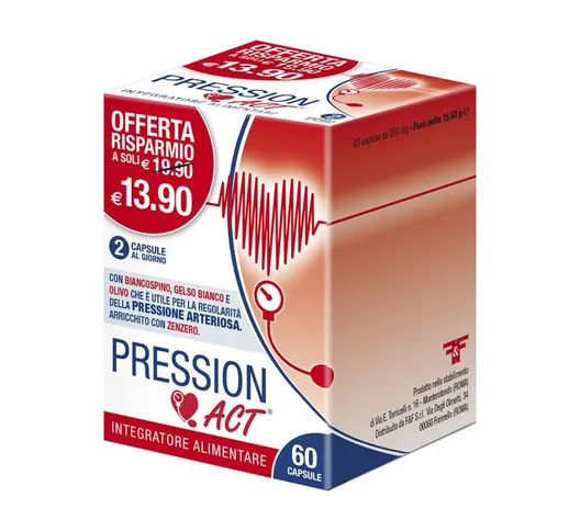 Pression Act Integratore Regola la Pressione Arteriosa 60 Capsule
