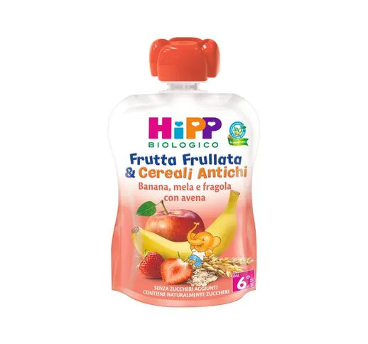 Hipp Frutta Frullata&Cereali Antichi Banana Mela Fragola Avena 90 g