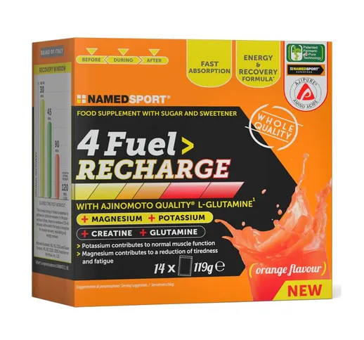 4 Fuel Recharge Integratore Energizzante per Sportivi 14 bustine
