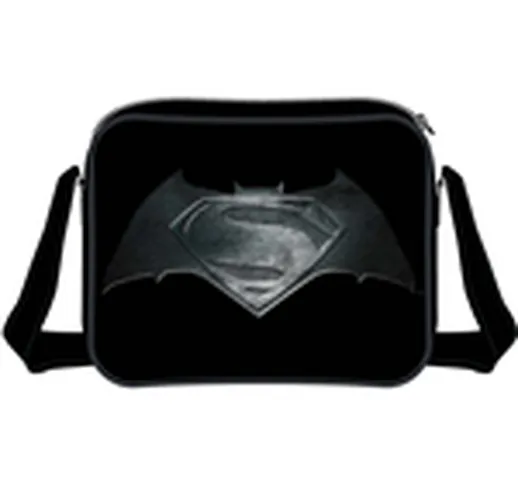 Batman V Superman - Steel Print Logo Messenger Bag Black (Borsa A Tracolla)
