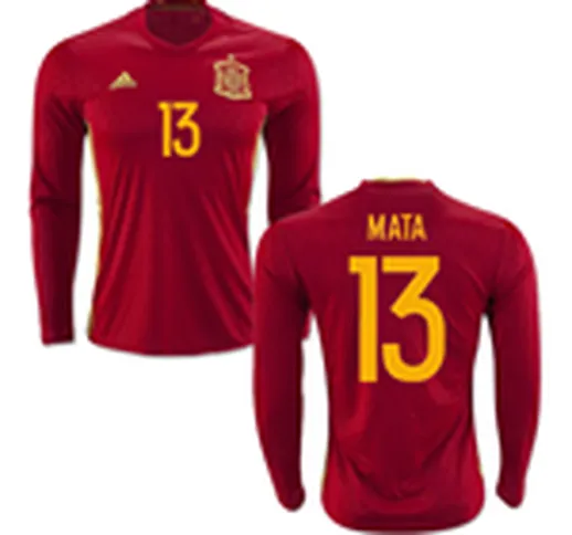 Maglia Manica Lunga Spagna Home 2016/17 (Mata 13)