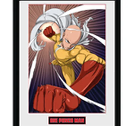 One Punch Man - Speed Punch (Stampa In Cornice 30x40 Cm)