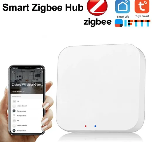 Tuya Zigbee Bridge Smart Home Zigbee Gateway Hub Remote Control Zigbee Devices Via Smart L...