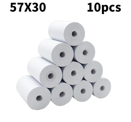 thermal paper 57 x 30 mm POS printer 10 rolls mobile bluetooth cash register paper rollfor...