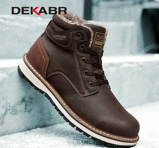 DEKABR 2020 New Snow Boots Protective and Wear-resistant Sole Man Boots Warm and Comfortab...