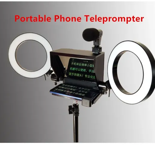 2020 New Portable Prompter Smartphone Teleprompter with remote control for News Live Inter...