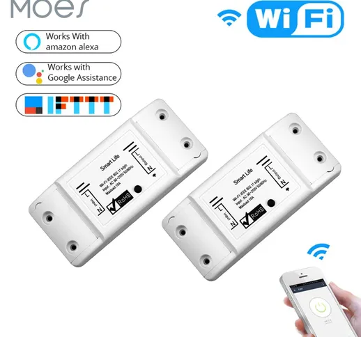 DIY WiFi Smart Light Switch Universal Breaker Timer Wireless Remote Control Works with Ale...