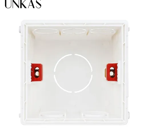 UNKAS New Desigh PVC Plastic Adjustable Mounting Box Internal Cassette 86*83*50 For 86 Typ...