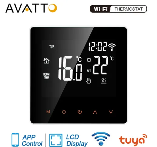 AVATTO Tuya WiFi Smart Thermostat, Electric floor Heating Water/Gas Boiler Temperature Rem...