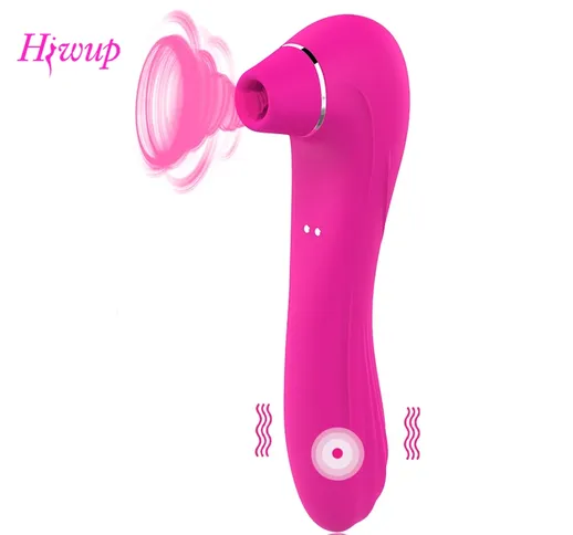 HIWUP Sex Sucking Toys Vibrator Powerful Clitoris Sucker Blowjob Tongue Stimulator Nipple...