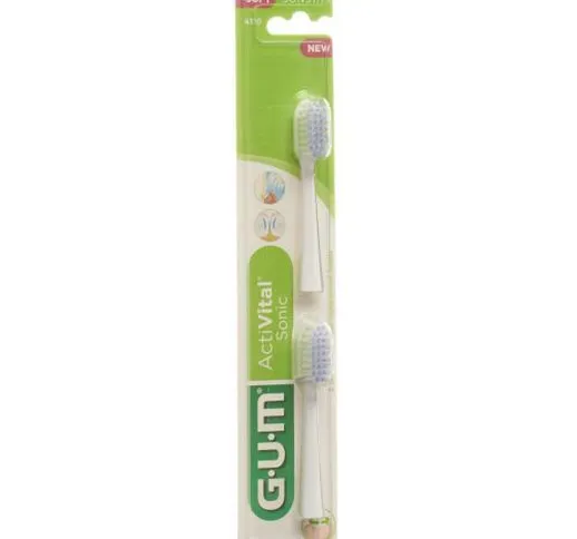 GUM ACTIVITAL SONIC SPAZZOLINO BATTERIA ADULTI RICAMBIO 2 PEZZI