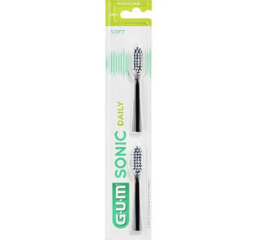 Gum Sonic Daily Spazzolino Batteria Refill Black 2 Pezzi