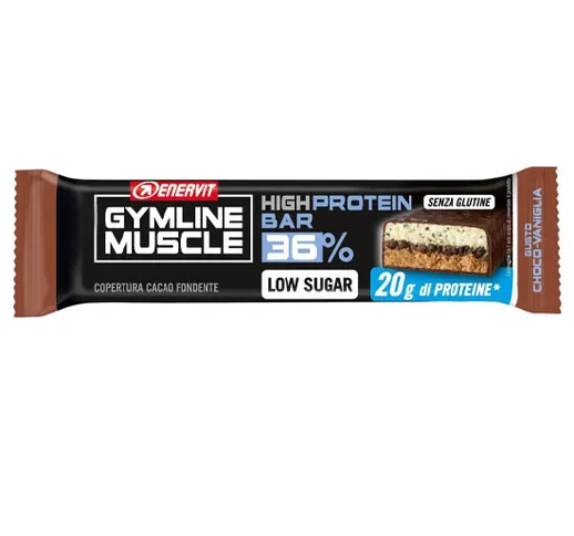 Enervit Gymline Muscle Protein Bar 36% Barretta Choco Vaniglia Senza Glutine 55 Grammi