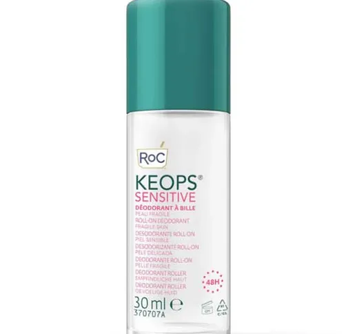 Roc Keops Deodorante Roll-on Sensitive Pelli Sensibili 48 Ore 30 Ml