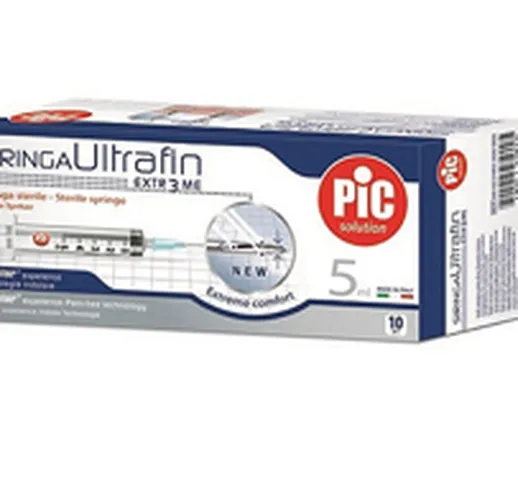 Pic Siringa Ultrafin Da 5 Ml Con Ago 14 Da 23g - 10 Siringhe