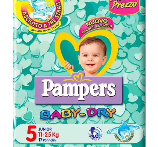 Pampers Baby Dry Downcount No Flash Junior Misura 5 (11-25kg) 17 Pannolini