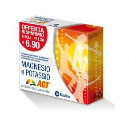 Magnesio Potassio ACT Integratore Alimentare 14 Bustine