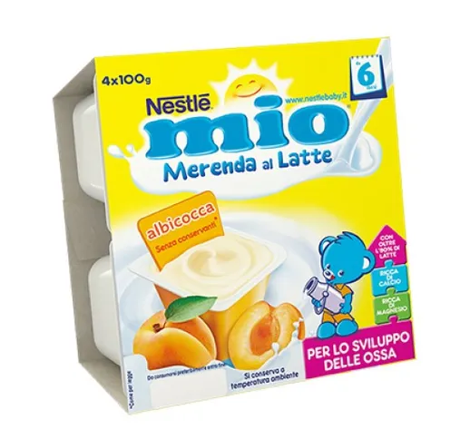 Nestlé Mio Merenda Al Latte Albicocca 4x100g