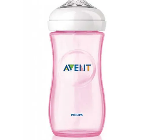 Philips AVENT Biberon Natural Prime Poppate 330ml Tettarella A Flusso Medio +3M Rosa