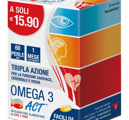 Omega 3 Act 540mg + Vitamina E 60 Perle Mini