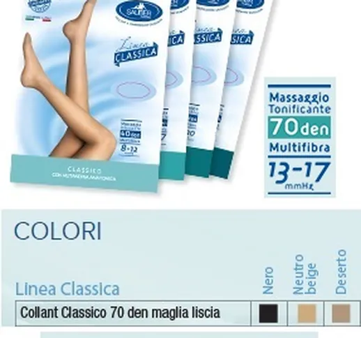 Sauber Collant 70 Denari Maglia Liscia Nero 1 Linea Classica