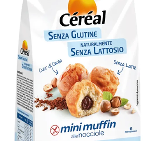 CEREAL BUONI SENZA GLUTINE/SENZA LATTOSIO MINI MUFFIN NOCCIOLA 180 G