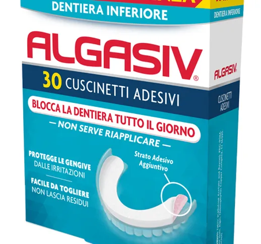 Algasiv Adesivo Per Protesi Dentaria Inferiore 30 Pezzi