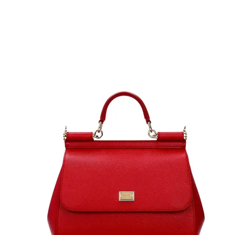 Dolce&Gabbana Borse a Mano sicily medium Donna Pelle Rosso Rosso One Size