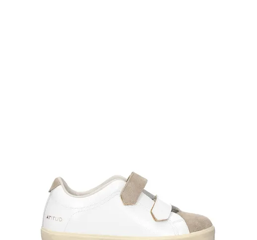 Leather Crown Sneakers atitud Donna Vernice Bianco 40