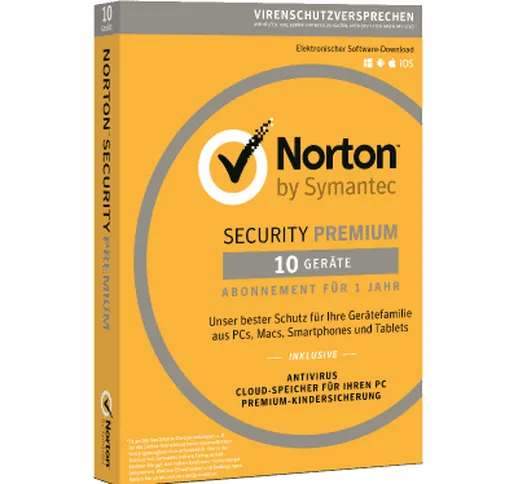  Norton Security Premium 3.0, 10 dispositivi 1 Anno