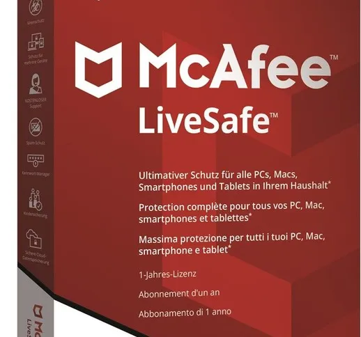McAfee LiveSafe 2020 1 Dispositivo 1 Anno