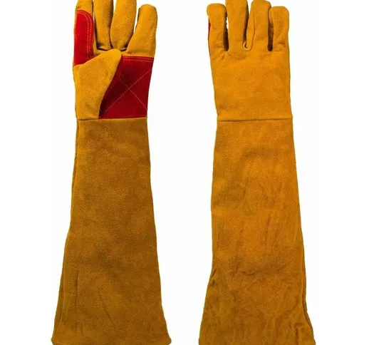 Tumalagia - 1 paio di guanti da saldatura a maniche lunghe, resistenti al calore, antisciv...