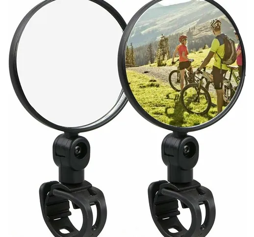 1 paio Mini specchietto riflettente convesso universale per bicicletta manubrio specchiett...